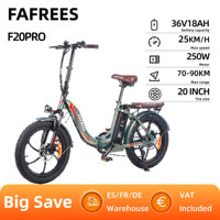 Fafrees F20 Pro Folding Electric Bicycle 250W 36V 18Ah Lithium Battery 20 inch MTB Mountain Bike Outdoor Fat Ebike for Adult