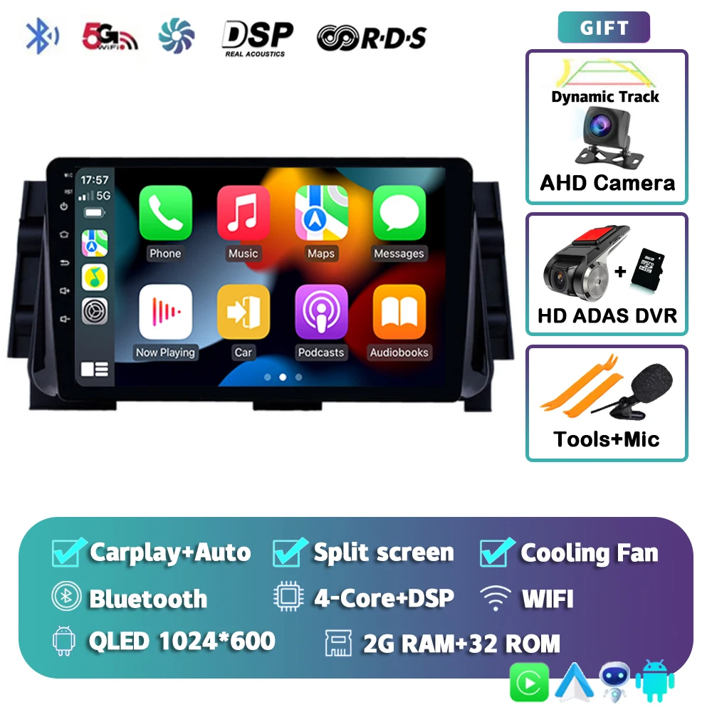 Qualcomm Snapdragon Android 15 Carplay Auto Radio Multimedia Speler Voor Nissan Kicks Micra P15 2016-2020 Dsp Autoradio GPS - afbeelding 1