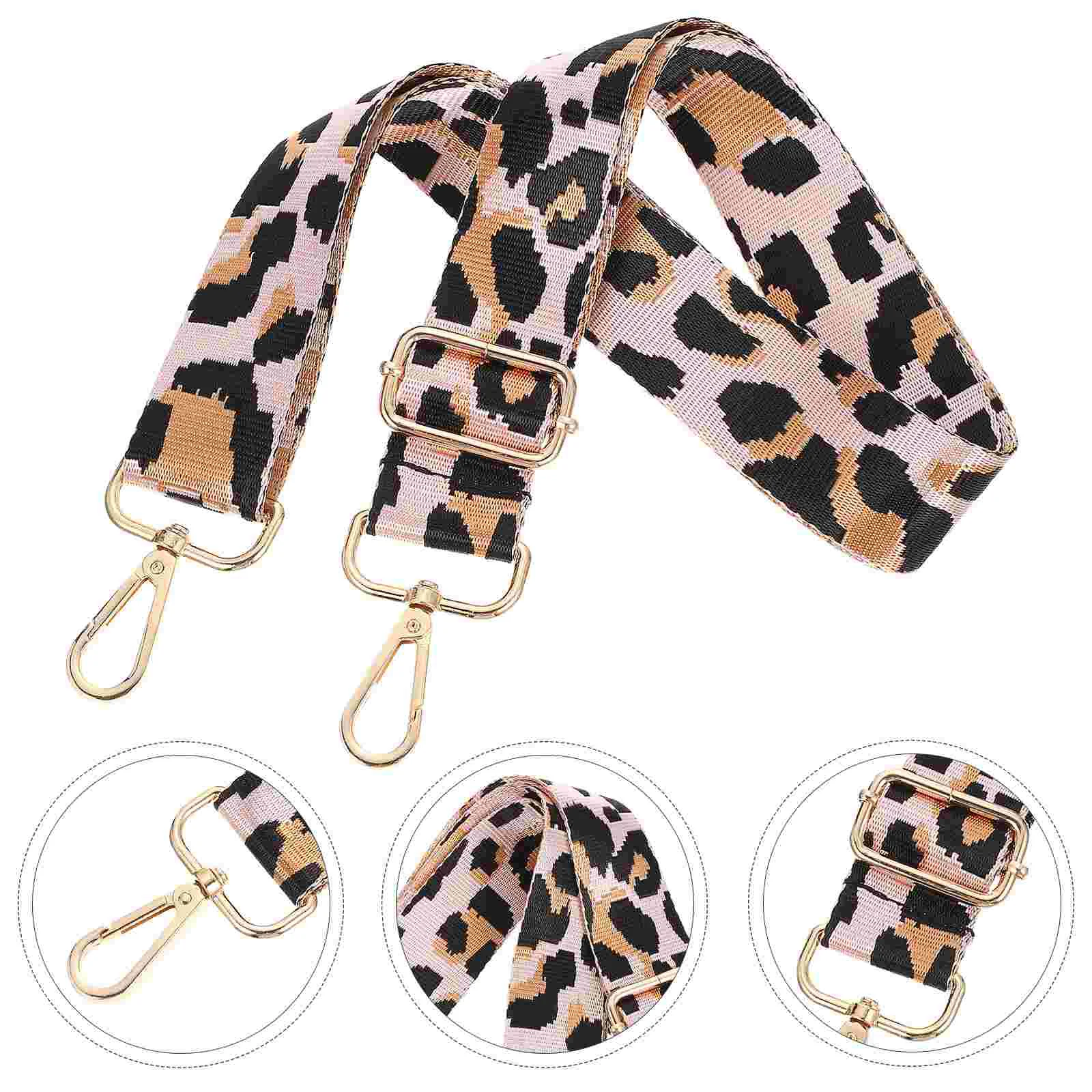 Backpack Leopard Print Adjustable Shoulder Straps Purses Nylon for Crossbody Bags Accessory