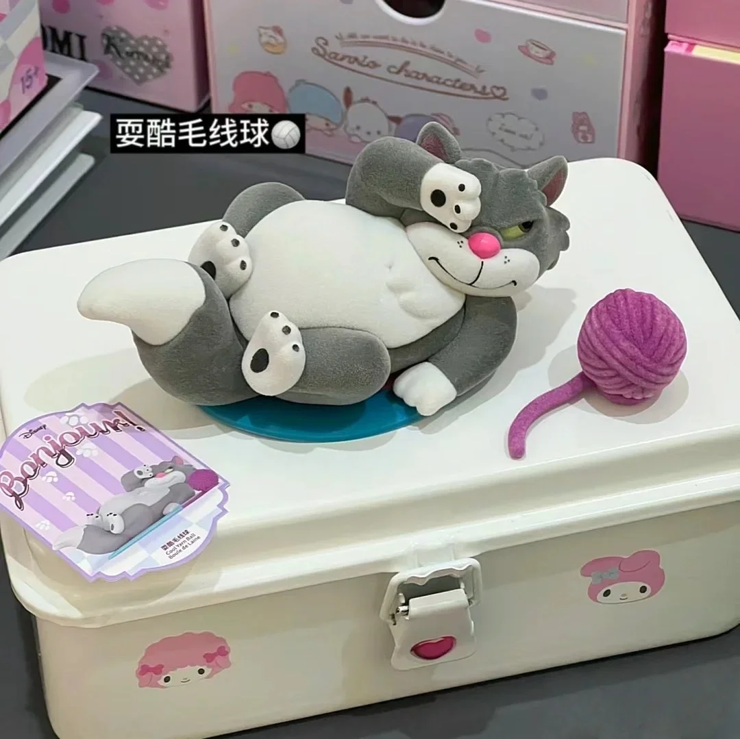 Miniso ديزني لوسيفر ماري القط صندوق أعمى الشكل Kawaii الكرتون غامض مفاجأة صندوق رقيق القط تخمين حقيبة لعبة هدية عيد ميلاد