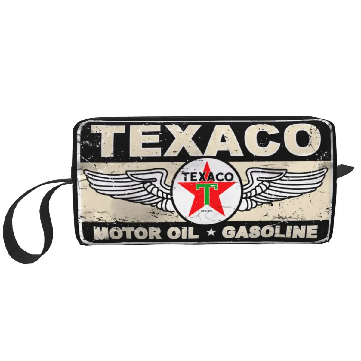 Vintage Texaco Sign Cosmetic Bag Women Fashion Big Capacity Makeup Case Beauty Storage Toiletry Bags