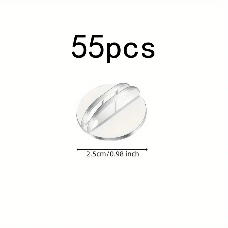 55 pcs Table Card Holders, Transparent Sturdy Base, Party Table Decor Business Meeting Labels, Compact Mini Size