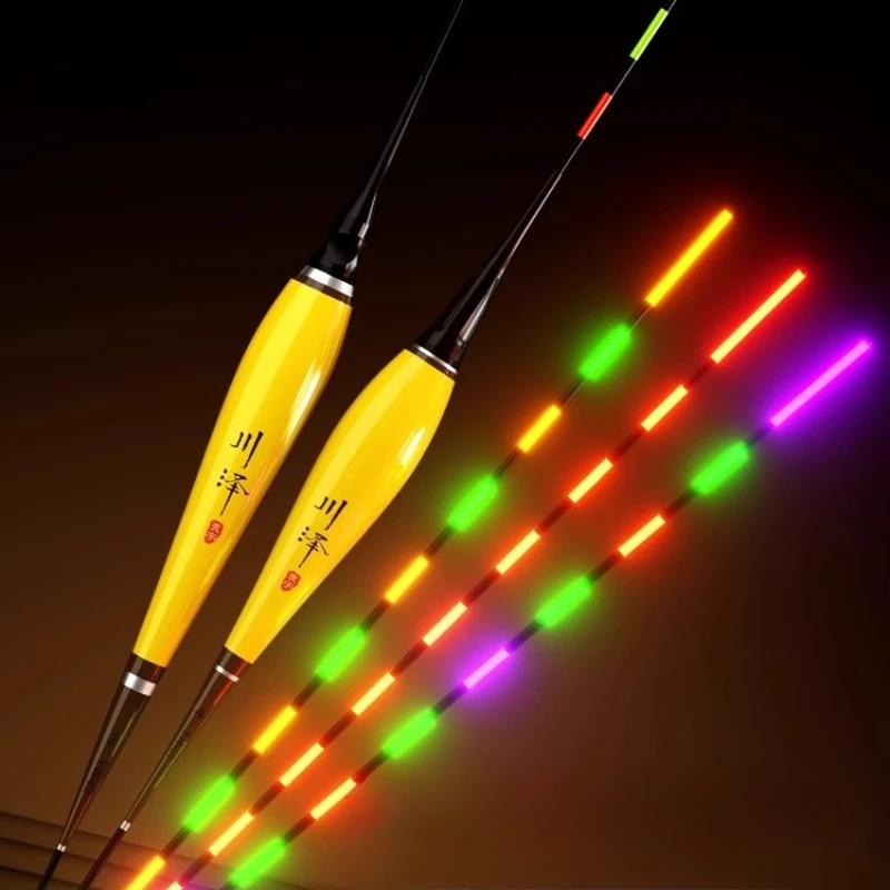 Flotteur de pêche qui brille dans l'obscurité avec changement de couleur, Bobber électronique ultra lumineux et indicateur de morsure ultra sensible pour la nuit et la journée