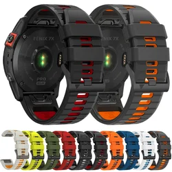 22 26MM cinturino in silicone per Garmin Fenix 7 7X 6X 6 Pro 5 5X Plus Epix Gen2 Enduro 2 cinturino da polso QuickFit braccialetto di rilascio