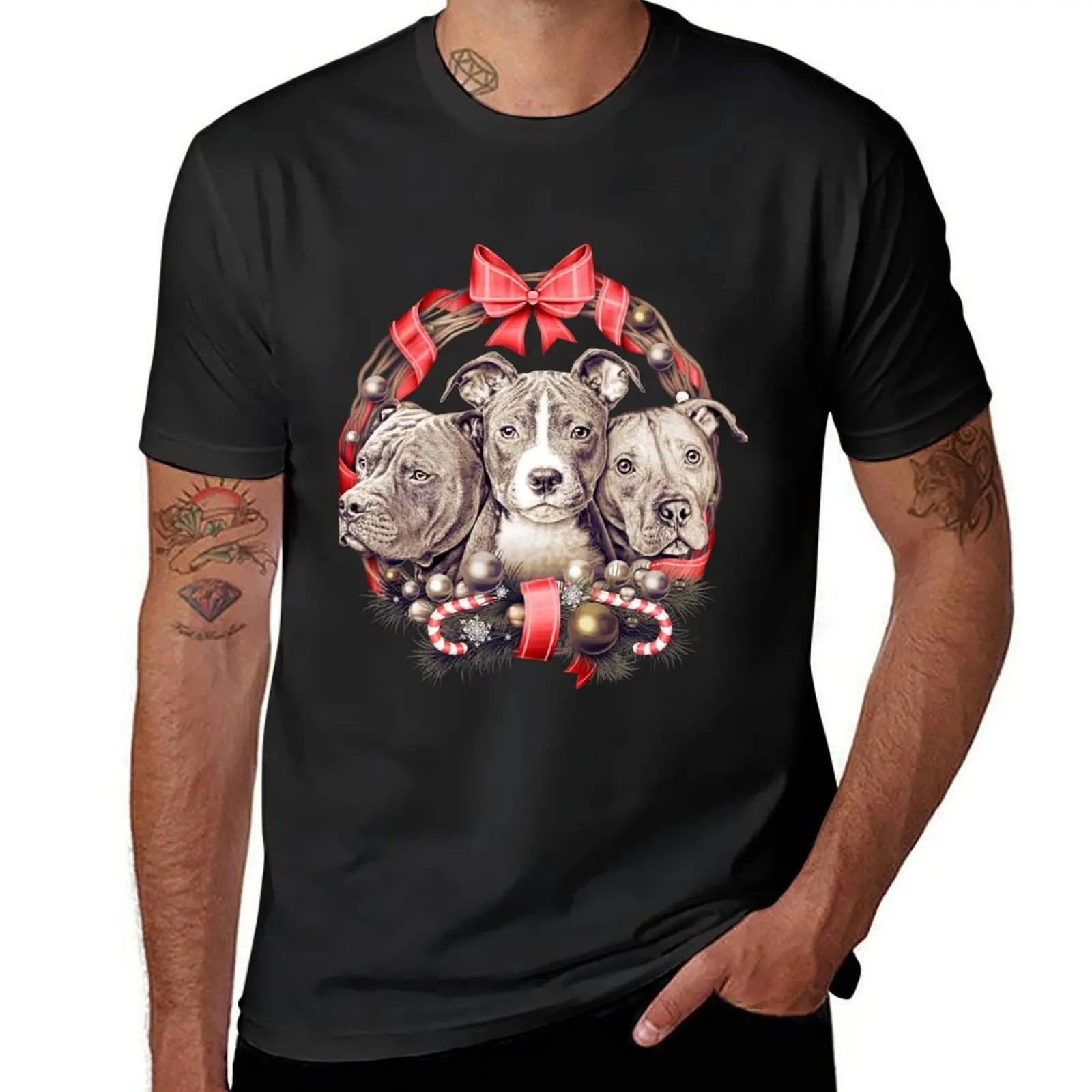 It's a Pit Bull Christmas T-Shirt tees plus sizes oversizeds anime clothes t shirt men