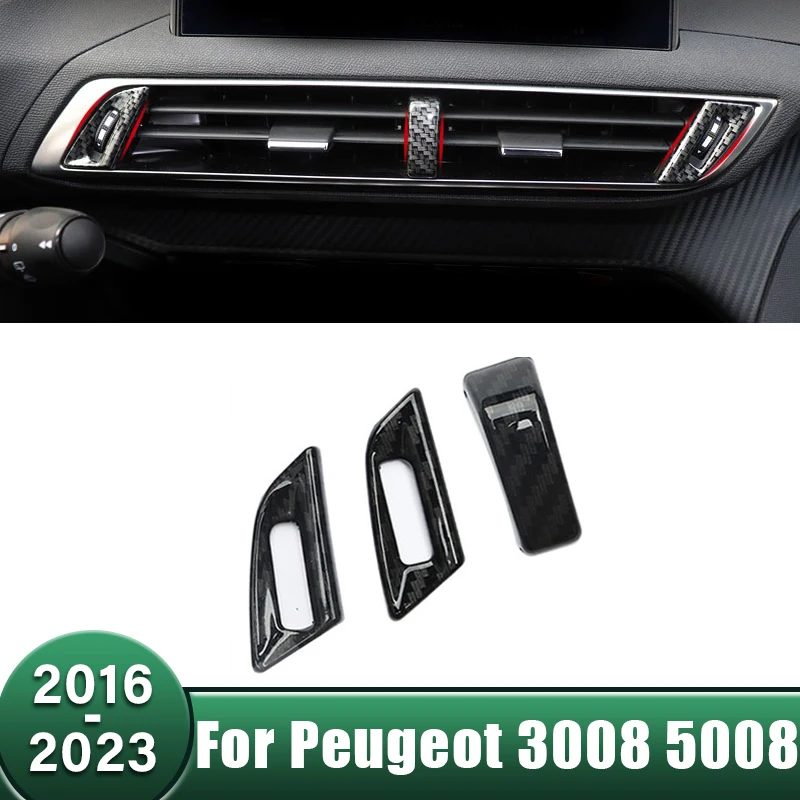 

Car Center Control Air Conditioning Trim Frame Sticker For Peugeot 3008 5008 GT Hybrid 2016 2017 2018 2019 2020 2021 2022 2023