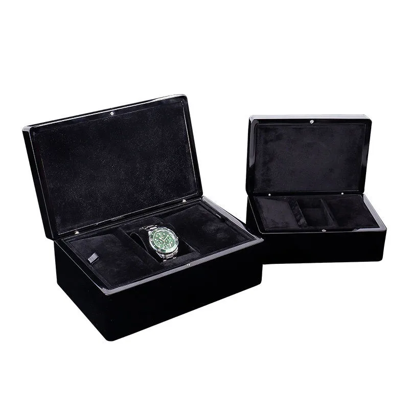 

Single Wrist Watch Boxes Modern Minimalist Luxury Black Watches Box Waterproof Watches Storage Boxes Advanced Watch Trinket Box