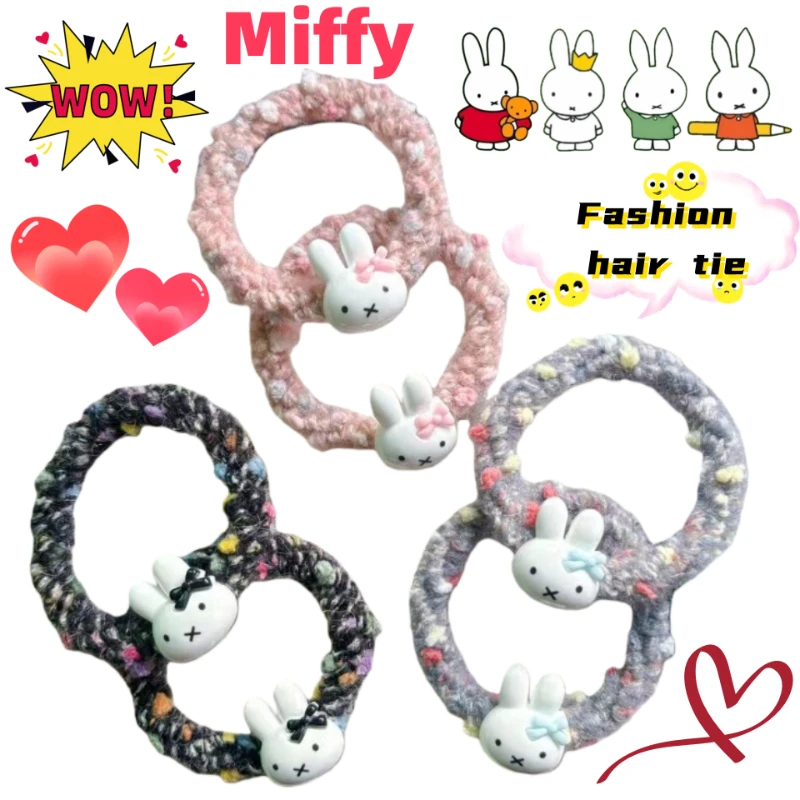 

New Miffy film and television surrounding kawaii hair ring sweet cute girl creative all-match hair rope hair rope holiday gift