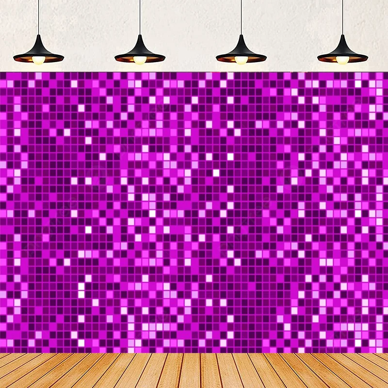 Photography Lighting Wall - Photography Backdrop Purple Square Light String