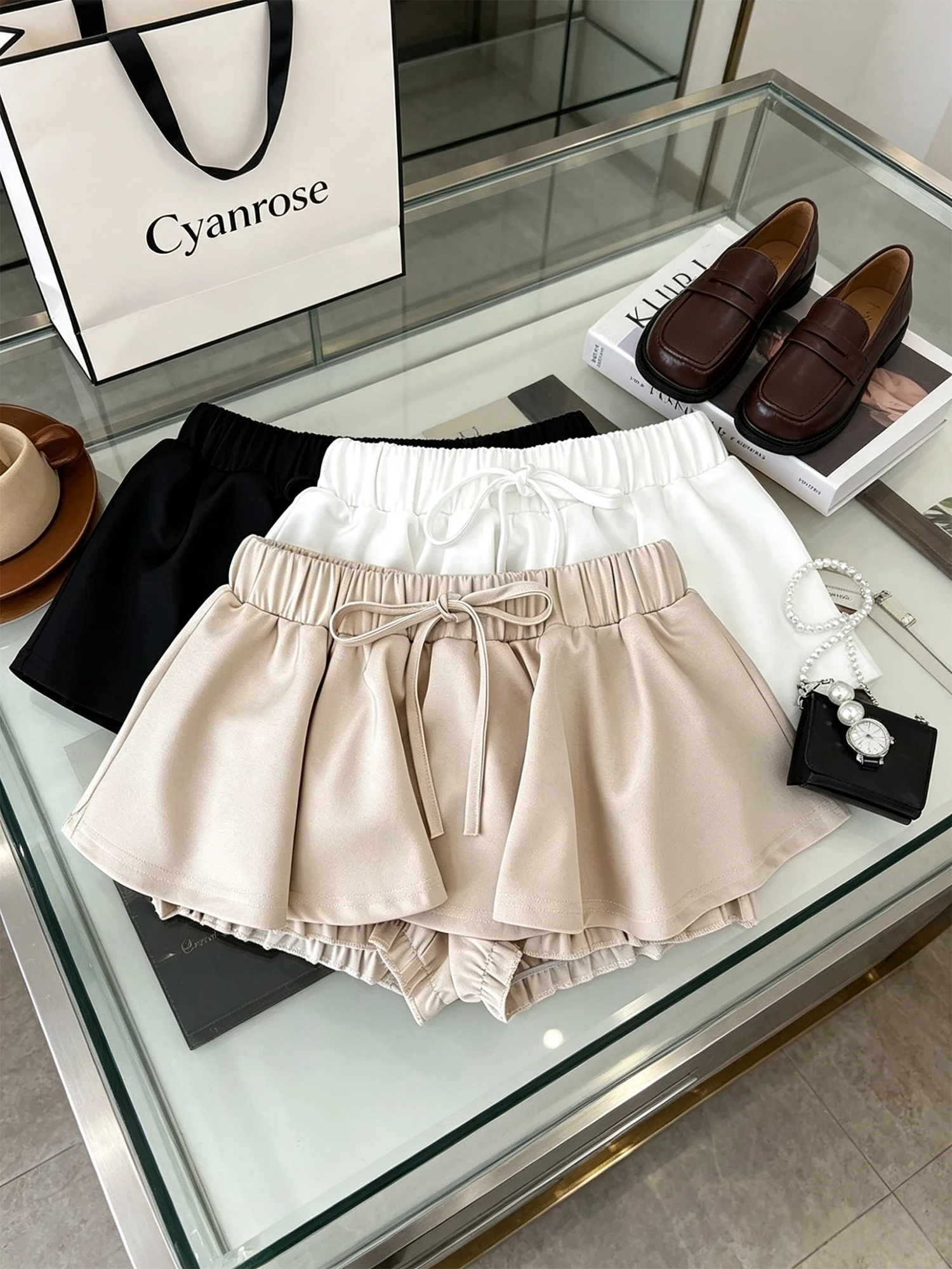 Women Apricot Mini Skirt Y2K Gyaru Ballet Style Shorts Skirt Vintage Skirt High Waist A-Line Fluffy Skirts for Women Summer 2026