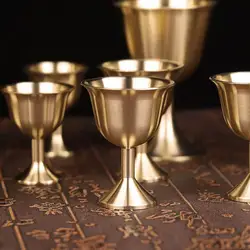 Brass Chalice Cup Wine Goblet Brass Drinking Glasses Beverage Tumbler Cups Lamp Holder Metal Liquor Tumbler For Party Home