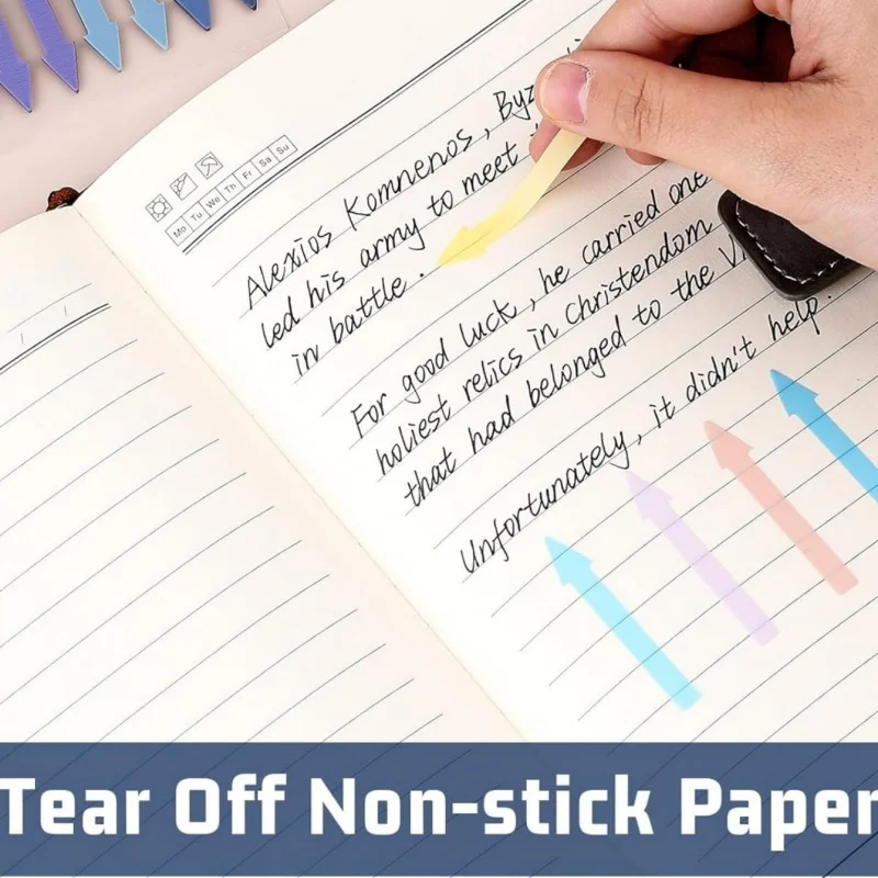 1/12pcs Arrow Colored Sticky Tabs Sticky Notes Mini 200 Sheets per Memo Pad, Gradient Color Arrow Index Stickers Diary A7917