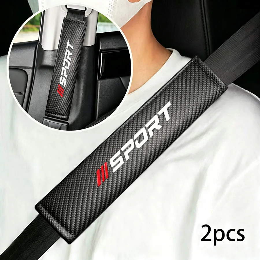 Carbon Fiber Texture PU Leather Shoulder Protector Covers