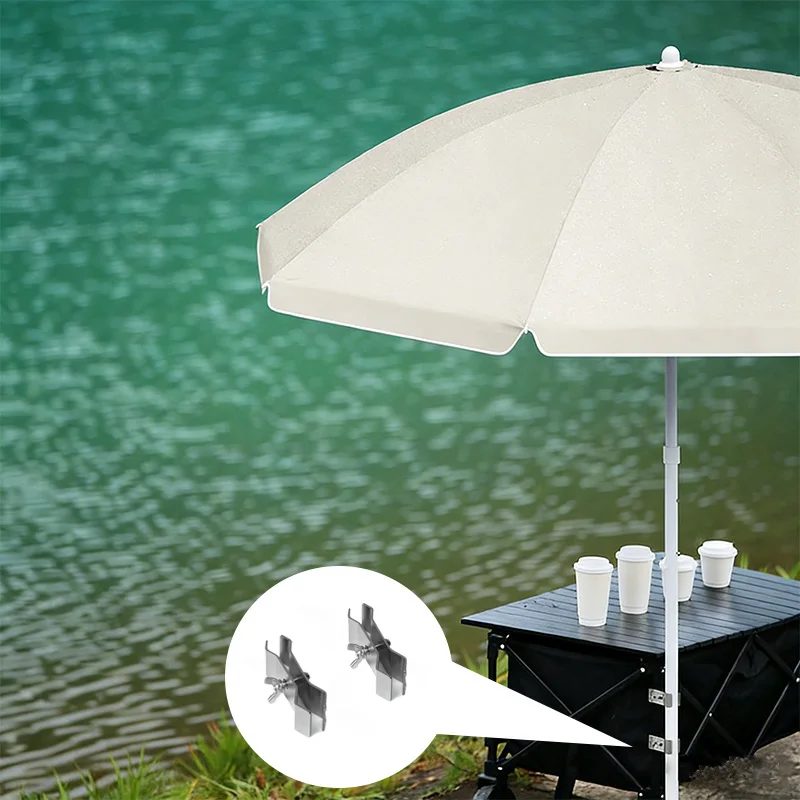 Outdoor Wagon Sun Umbrella Fixing Clamp Heavy-Duty Clamp for Cart & Vendor Cart Secure Holder for Camping & Market Stalls image 3