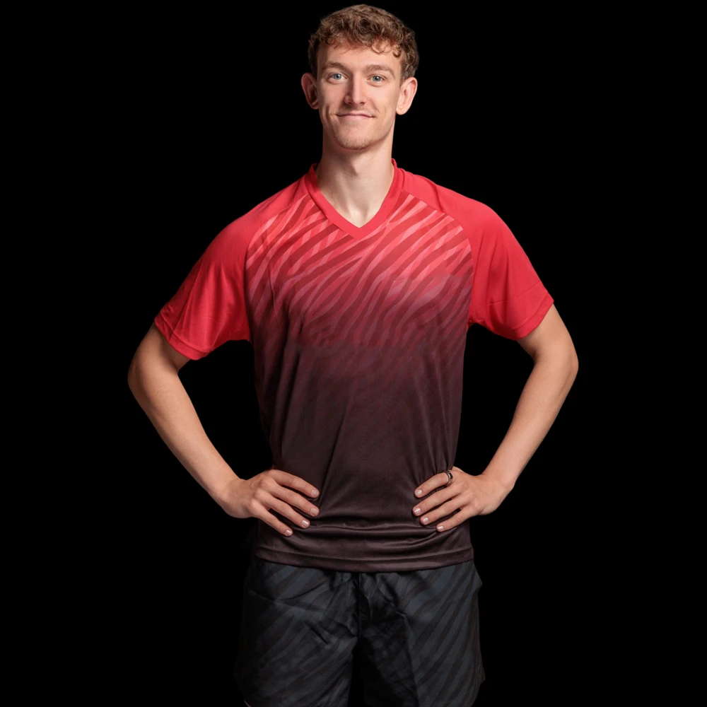 

25-26 Mens TTC Schwalbe Bergneustadt Table Tennis Shirt Summer Sportwear Oversized Training Ping Pong Uniform Breathable Tee