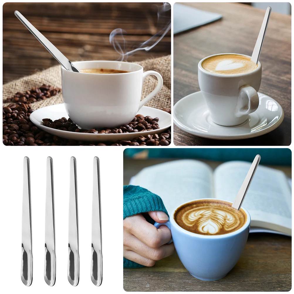 

6 шт. маленькие ложки из нержавеющей стали, мини-набор кофейных ложек для десерта, мороженого, чая с молоком, кухонная утварь, тонкая полированная безопасная
