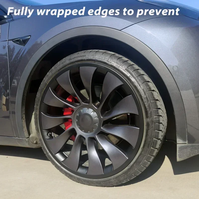 Voor Tesla Model Y 21 Inch Velg Wielnaaf Bescherming Patch Protectors ABS Wiel Guard Covers Accessoires Auto Exterieur 2018-2024