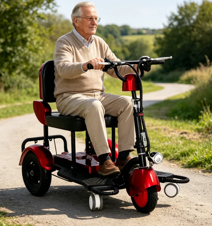Folding Electric Scooter - Folding Electric Tricycle for Elderly 350W