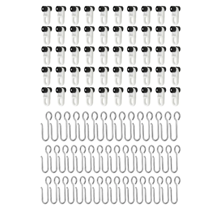 Quiet Curtain Pulley Hide Sliding Door Pulley Roller Window Track Gliders N84C