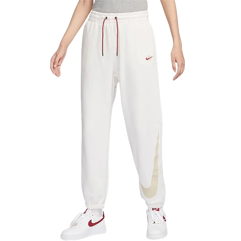 

Nike Sports Pants Women Beige Mid-waist Lace Contraction adjustment Looped pile Lightness S-XL HV8463-133