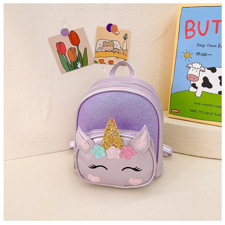 Children's Bags 2023 New Fashion Trend Solid Color Girls' Backpack Cute Unicorn Princess Casual Bags Temperament Ladies Style