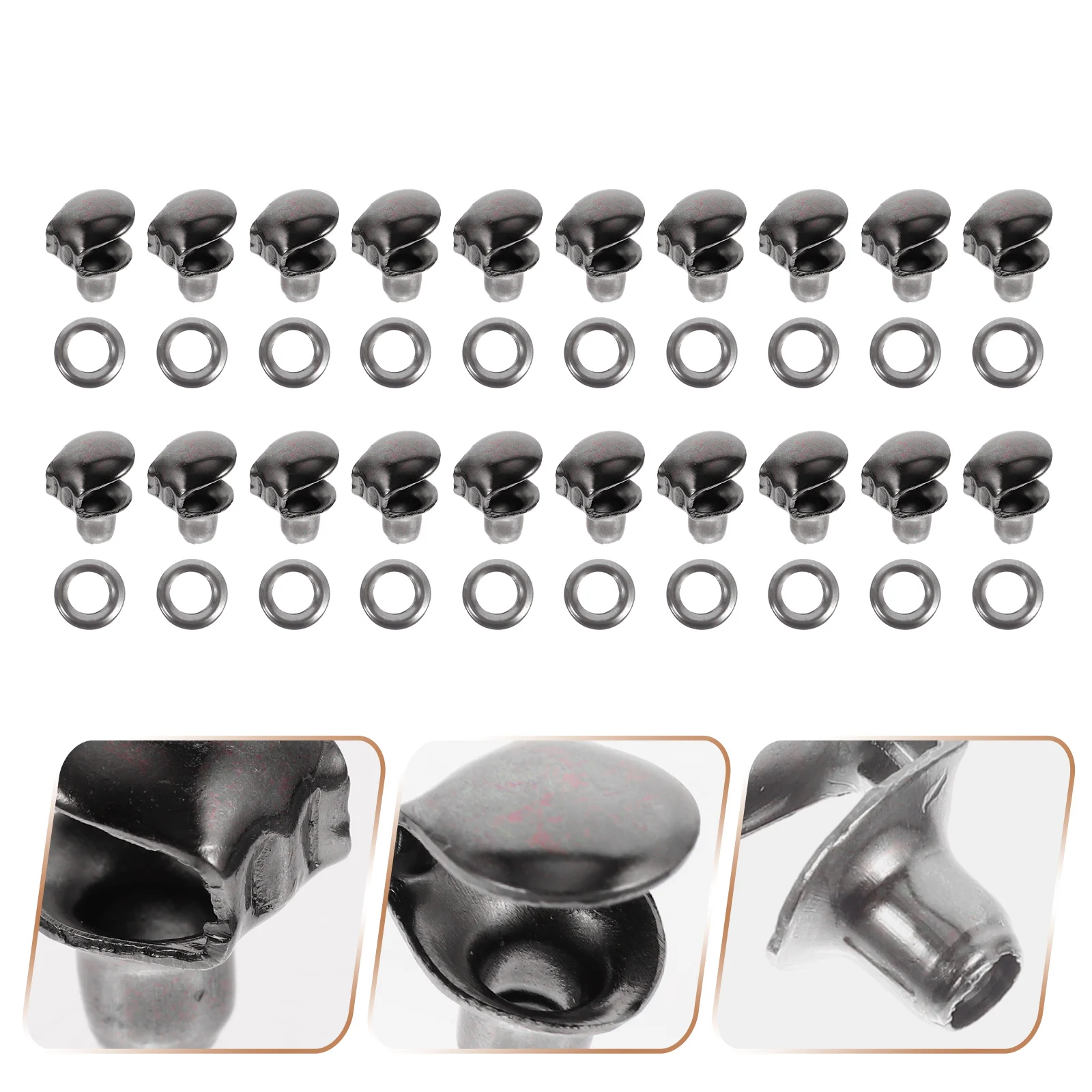 

20 Pcs Wall-mounted Work Hook Boots Brass Buttons Shoe Lace Hooks Buckle Rivets