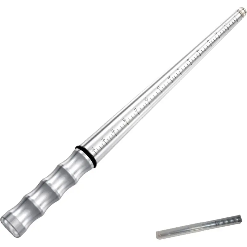 

A84X-Stainless Steel Solid Ring Mandrel With Steel Ring Mandrel Pro US 0-15 Hammerable Mandrel Ring Sizer 1/4 Size