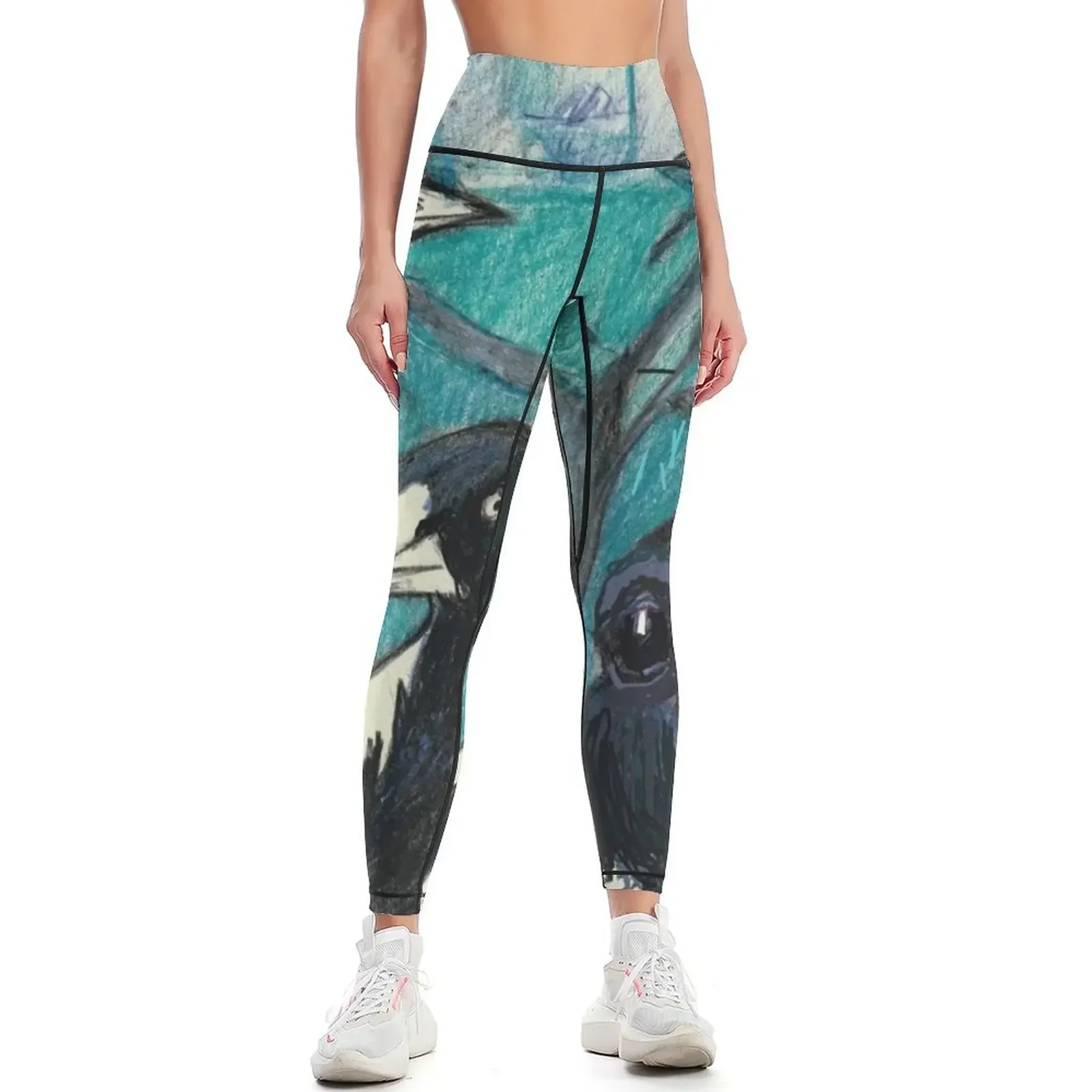 Australian Magpie (Gymnorhina tibicen) Leggings push up tights for Sweatpants sporty woman push up active wear Womens Leggings