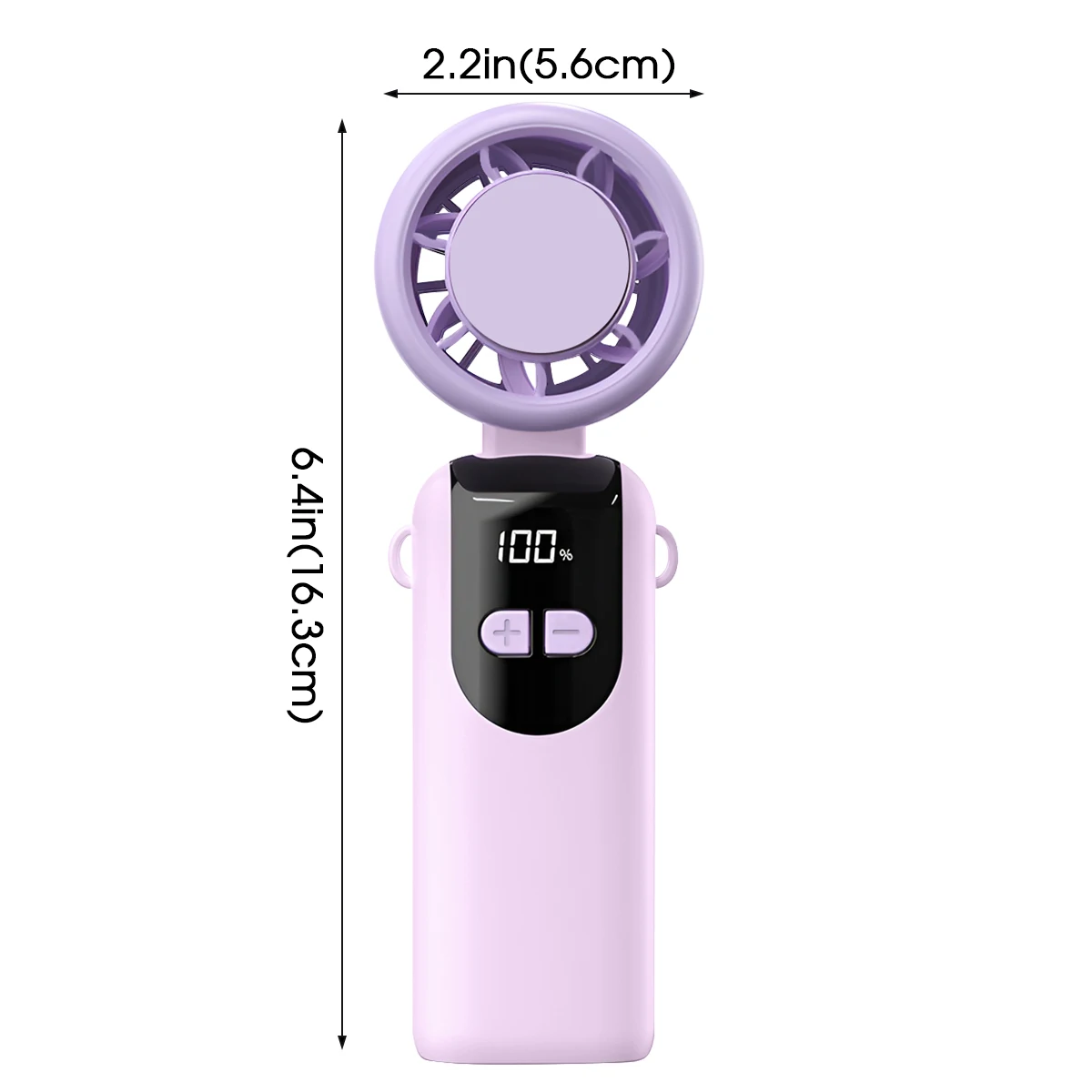 Portable Handheld Fan 2400mAh 5-Speed Settings Foldable Neck-Wear Fan Perfect for Summer Outdoors and Travel Cooling Fan - Detail 1