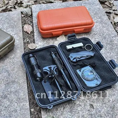 Plastic Waterproof Shockproof Outdoor Sealed Box Travel Storage Kit Survival Case Valuables Electronic Gadget Container Bins