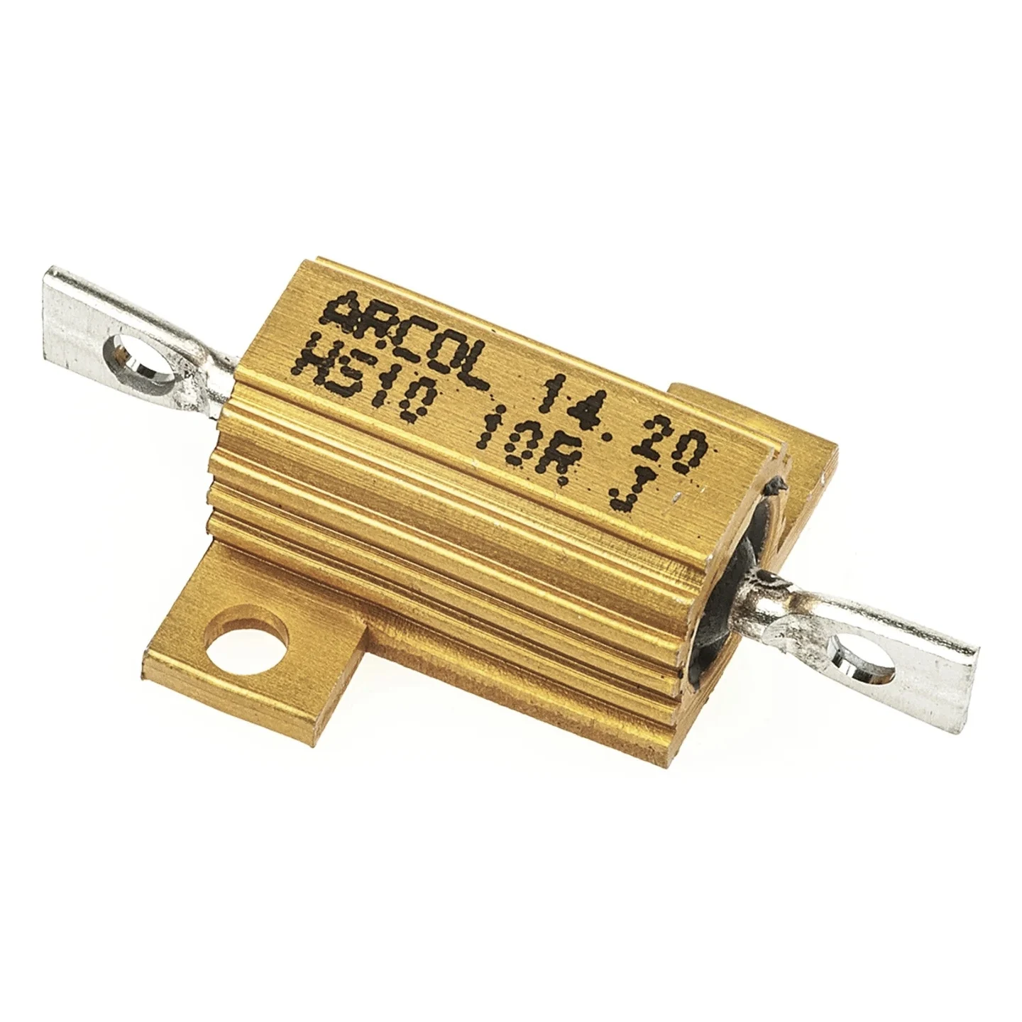 resistor-de-aluminio-hs10-10r-j-arcol-com-caixa-de-aluminio-10-Ω-10-w-tolerancia-de-10-terminal-axial-maximo-200-°-c-serie-hs10-159-900