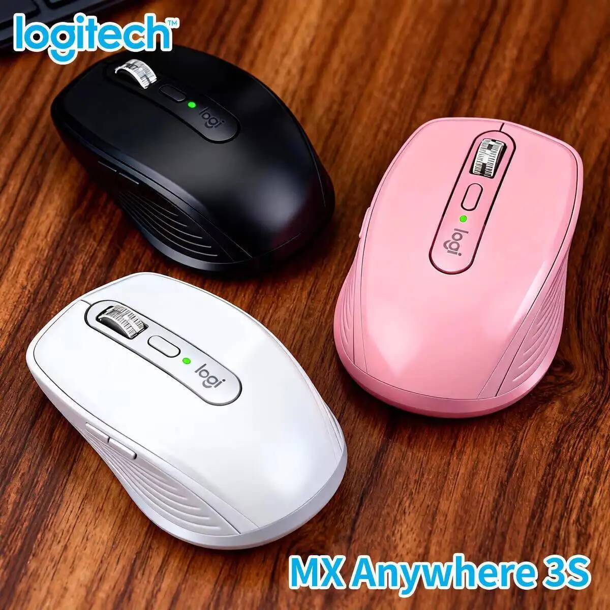 

Ergonomic MX Anywhere 3S - 8000 DPI Tracking, 3-Device Sync, Silent Click, Perfect for Classroom & Office Work