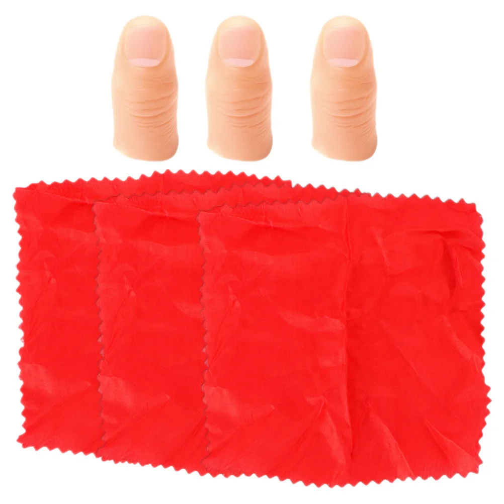 3 مجموعات وشاح حريري الدعائم وهمية إصبع خدعة وشاح لمرحلة الأداء حفلة الدعامة شعوذة الرقص للتحايل التبعي #3