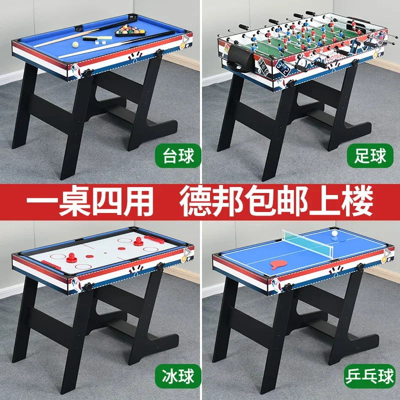 Multifunctional children's table football machine folding  tennis shuffleboard parent-child game toy table