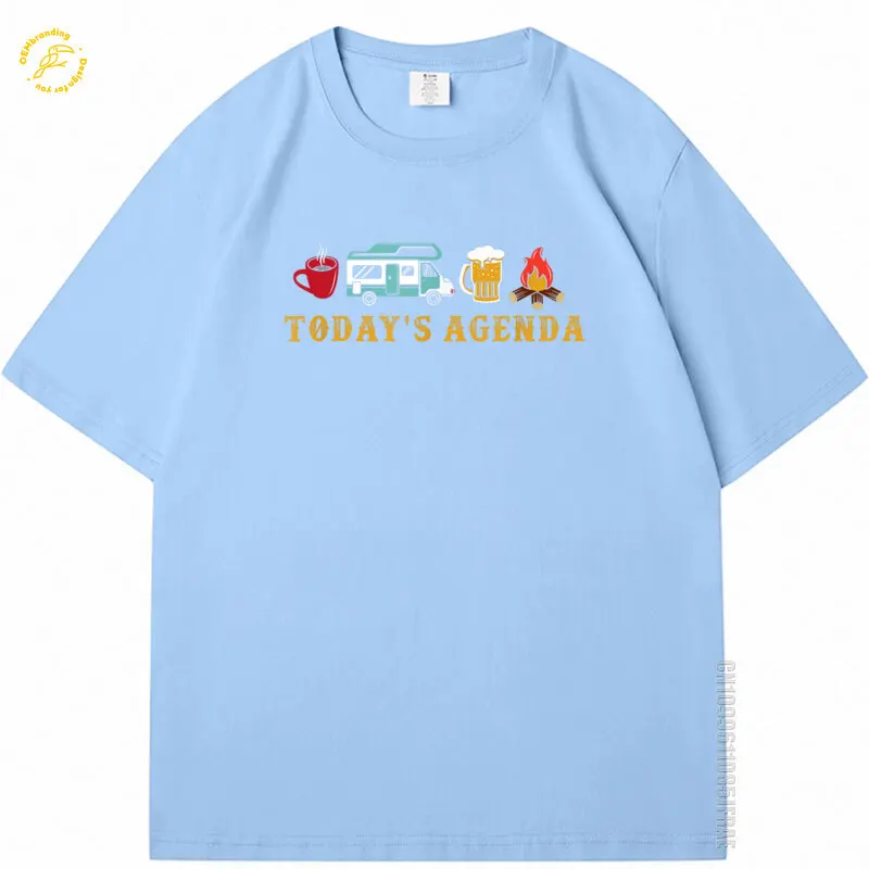 2025 Camper Tees 100% Cotton Man Tshirt Rv Campin Lover Agenda Oversized T-Shirt Red T Shirt For Man ملابس رجالي ملابس رجاليه