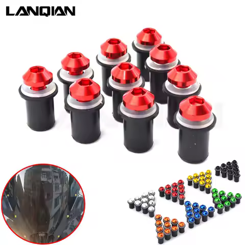 10PCS Fairing Wind Screen Screw Bolt Kit Windshield Mounting Nut bolt For Honda CBR600RR CBR1000RR CBR250RR CBR 600 1000 250 RR