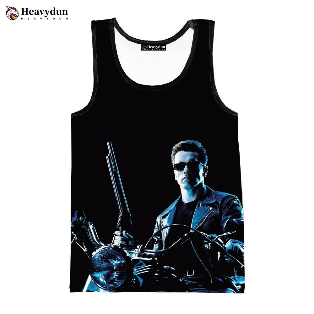 New Movies Terminator 2023 Fashion Summer Men Tank Tops Sleeveless Spring Harajuku Personality 3D Printed Men's Clothing Tops