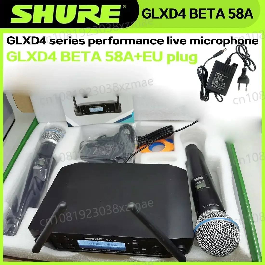 Shure GLXD4 Beta 58a Wireless Microphone UHF Dynamic Professional Speech Broadcast Party Stage Singing Handy Speaking Trumpet