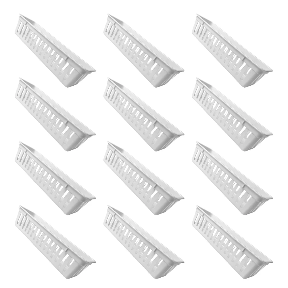 12 قطعة من البلاستيك لتنظيم أقلام الرصاص في الفصل الدراسي، صينية سلة تخزين للوازم المدرسية، أدوات مكتبية، حامل تلوين