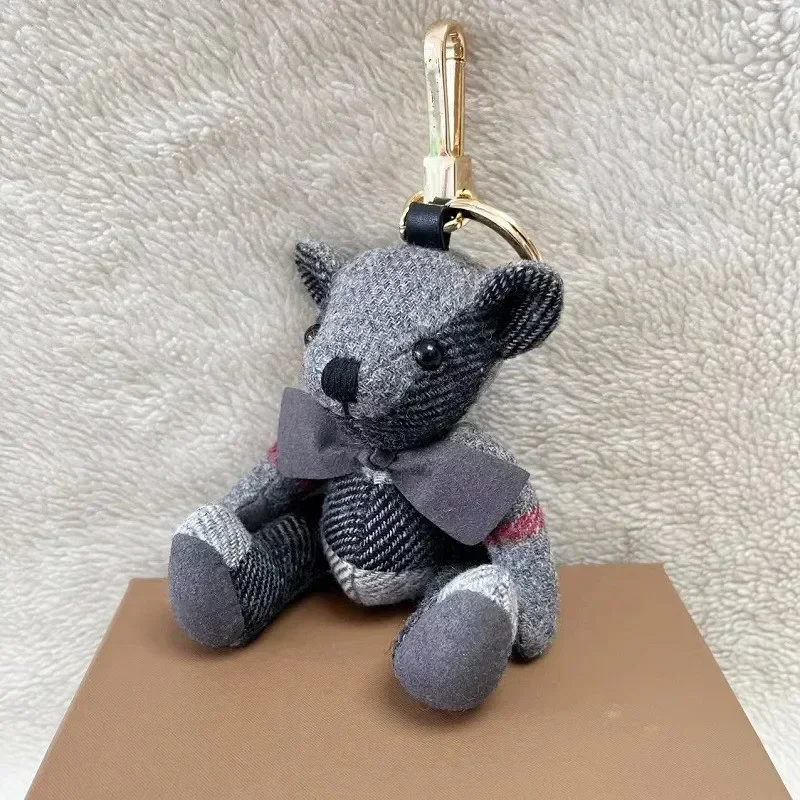 

Бор модный модный милый кулон в виде медведя Кашмир узор ручной работы плюшевый медведь Gabadina медведь украшение автомобиля кулон брелок для ключей Шарм