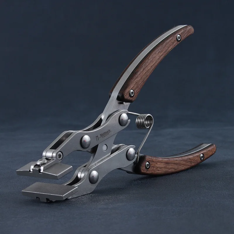 Second-generation cost-effective 350g, flat-mouth pliers, parallel pliers, handmade DIY leather jaw 38mm