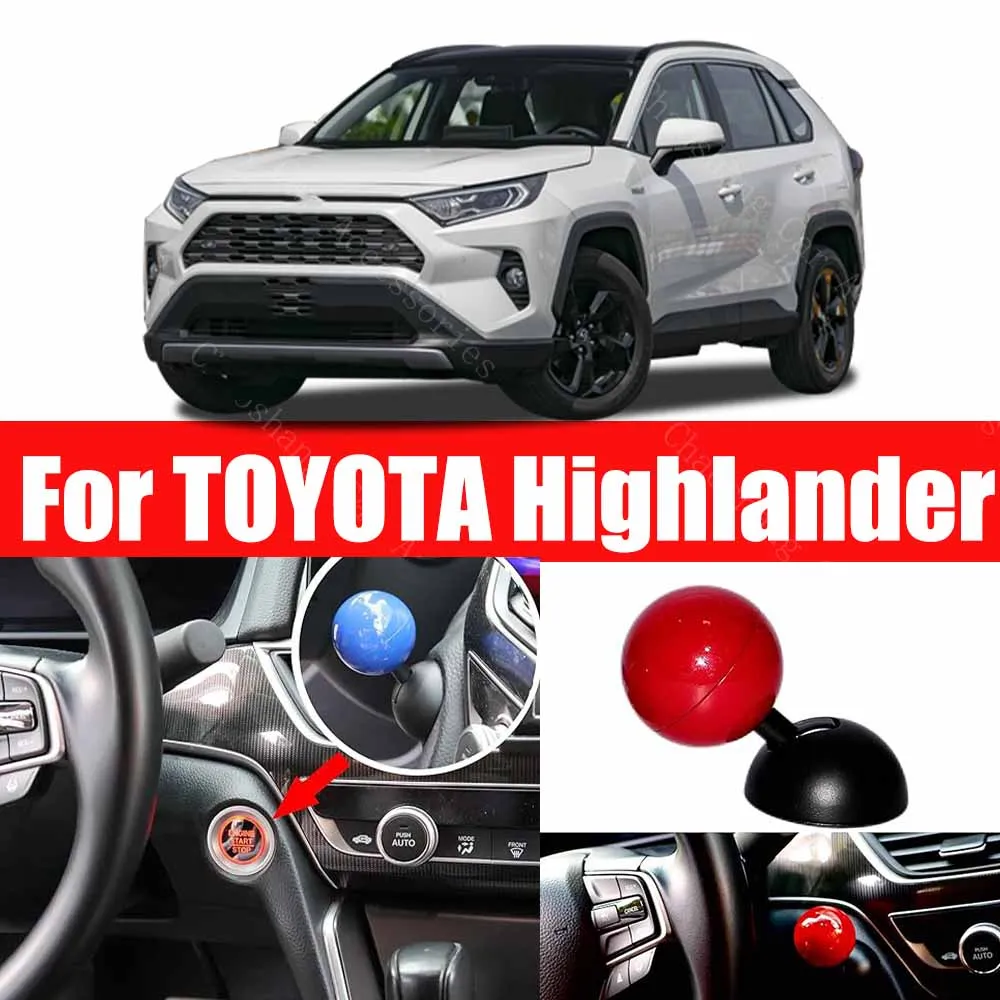 

TOYOTA Highlander Car Engine START Button Replace Cover STOP Switch ballstyle Car Accessories Stop Switch Accessories Decoration