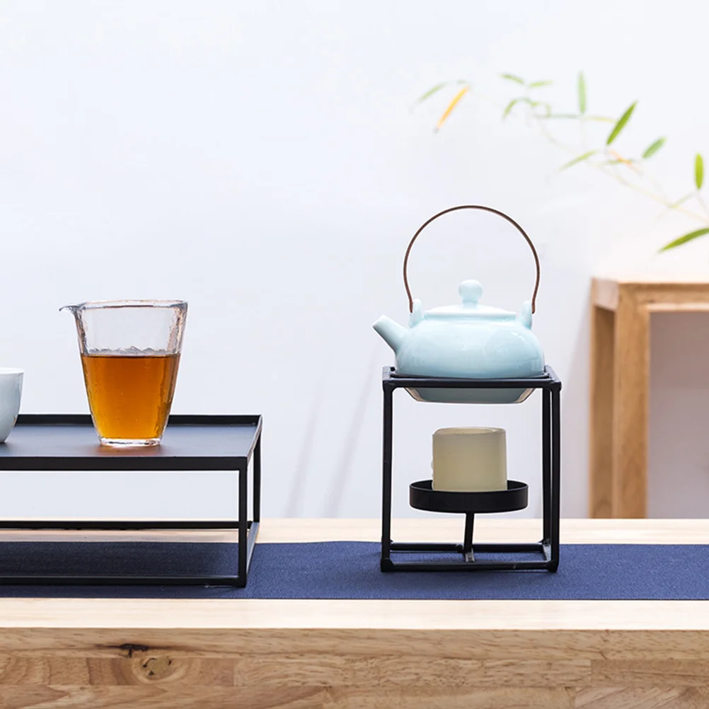 

1pc Iron Art Tea Warmer Teapot Heating Rack For Home Office Hotel Tea Coffee Shop Use Kung Fu Teaware Kitchen Bar