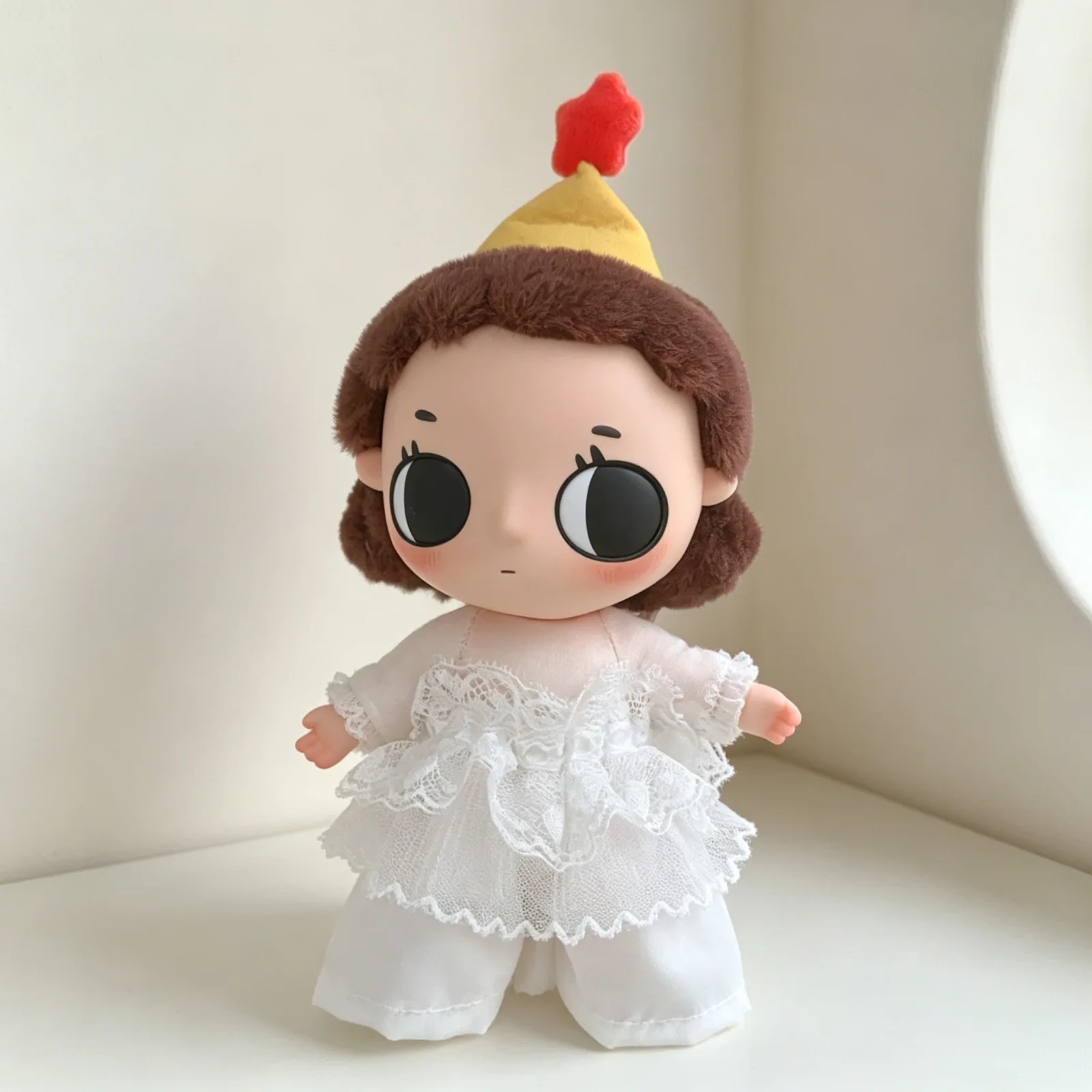 New Lace Flower Rompers Tube Top 2Pcs Set Fit 10-15cm Mini Idol Doll Accessories DIY Dress Up Plush Doll Fans Girls Gifts