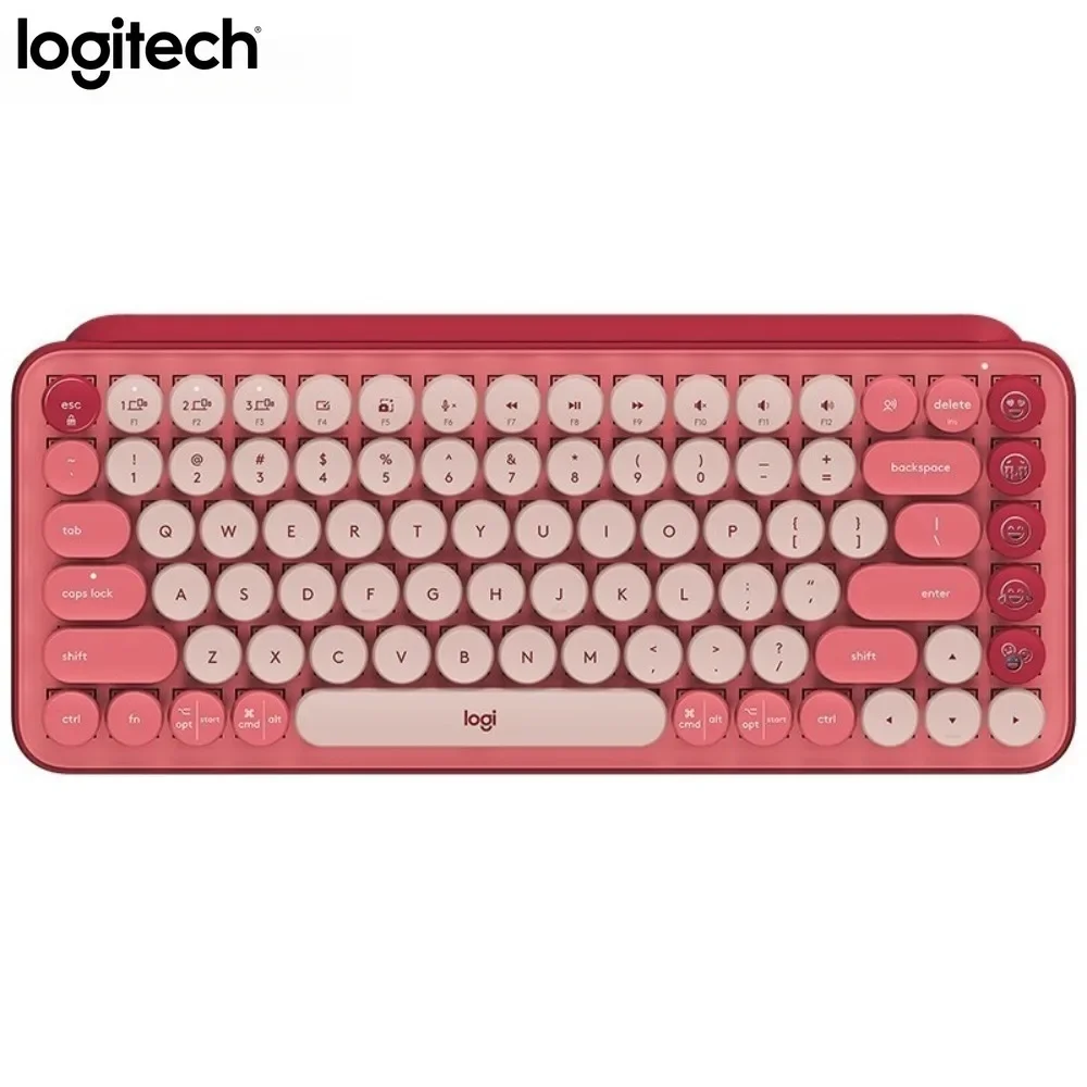 

Logitech POP KEYS Wireless Mechanical Keyboard 84 Keys Compact Bluetooth Multi-Device Quiet Tactile for Laptop Tablet