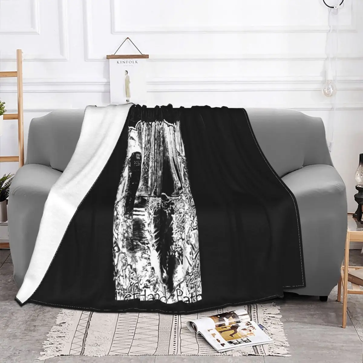 Entombed Left Hand Path White Death Metal Swag Movie Formal Promotion Interested Mens Animal Throw Blanket