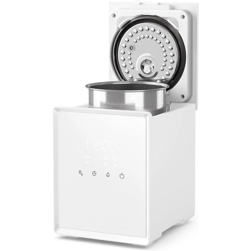 مرطب رذاذ دافئ من الفولاذ المقاوم للصدأ سعة 3 لتر مع وظيفة بخار سهلة التنظيف والدافئ، أجهزة ترطيب رذاذ الهواء الصحية لغرفة النوم والمعيشة