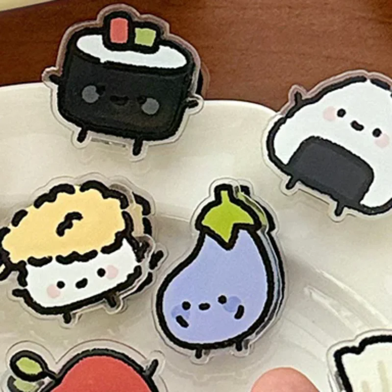 

1 пара милых INS анимированных фруктов с героями мультфильмов, подарочный уплотнительный зажим, зажим для заметок, зажим из полипропилена для студентов, офисные аксессуары