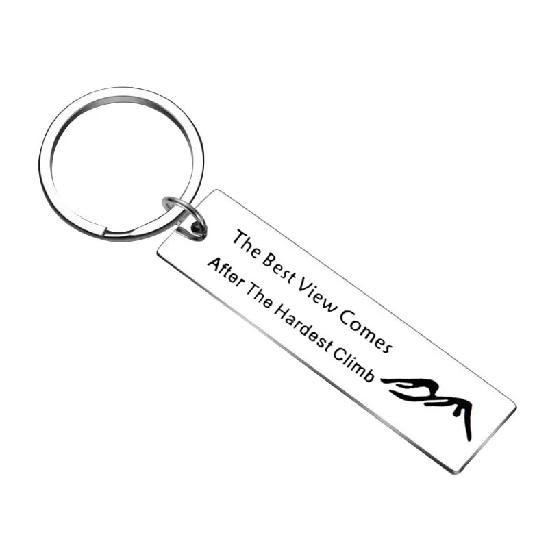 Metal Keychain Key Rings Hollow Mountain Climbing Enthusiasts Mount Fuji-Snow Mountain Key Chain Ring Pendant Jewelry