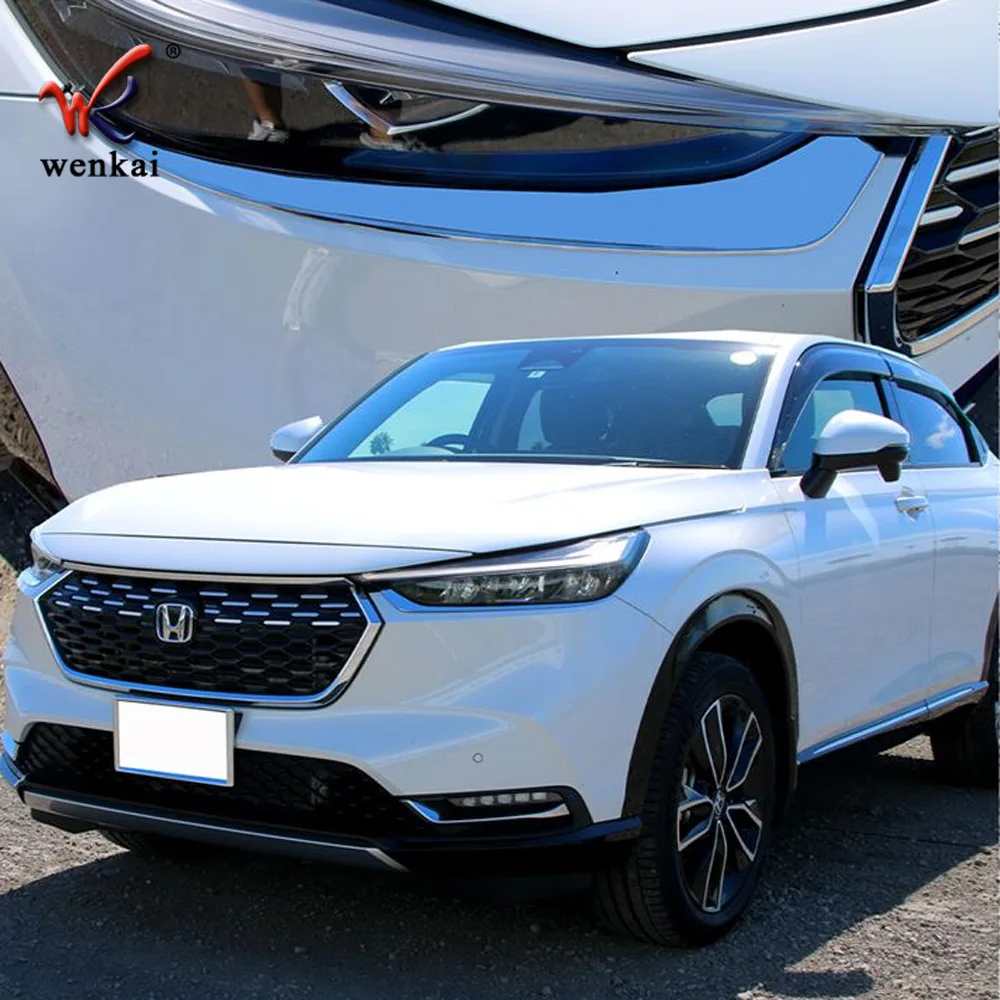 

For Honda HRV HR-V VEZEL 2021 2022 2023 Head Light Lamp Around Cover Frame Trim High Quality Chromed ABS Plastic 2 PCS